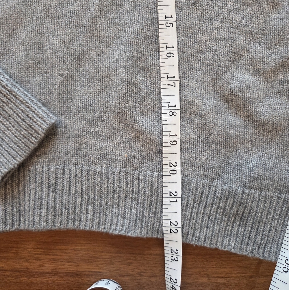 J. Crew Wool Cashmere Blend Turtleneck Sweater Heather Gray, Size Small - Picture 4 of 13